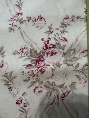 Vintage 1996 Amadeus Floral Cotton Fabric 54”x204” Shabby Chic Roses Cottagecore