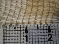 Tan Ivory Mesh Netting open weave Window treatment Cotton Threads Fabric 5yds
