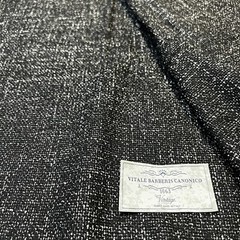 Vitale Barberis Canonico VINTAGE Fabric 1.60m – Wool Cotton Nylon – Black White