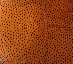 Orange Fabric With Black Stars Halloween By Joann 33″ X 34″