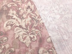 Covington ORLEANS DUSTY ROSE Pink Beige Fleur De Lis Designer Drapery Uph Fabric