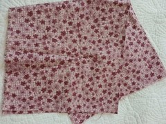 Pretty Feedsack Flour Sack Repreduction Fabric Rosy Pink & Mauve Flowers 22×44″