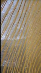 Sheer Fabric 116″ X 216″ Gold Striped Strands Organza Event Curtains Material