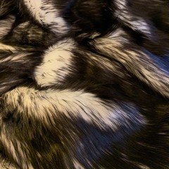 Bristol BLACK Tip Candy Shag Long Pile Soft Faux Fur Fabric for Fursuit, Cospla