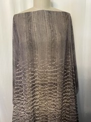 Poly Rayon Georgette Exotic Abstract Ombre Charcoal Slate Grey Fabric 4 Yds 58″W