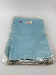 Lot of 15 New 100% Pure Silk Habotai Fabric Squares 27×27 Light Blue Hong Kong