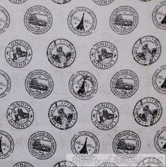 BonEful Fabric FQ Cotton Quilt VTG White Black Music Note Treble Bass Clef Piano