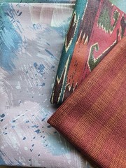 VTG 80s 90s Upholstery Fabric Remnants / Samples Stanley King Studio Teflon+