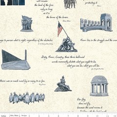 American Honor ~ 5″ x 5″ Squares, Riley Blake $3.99 Ships ANY Amount Of Fabric