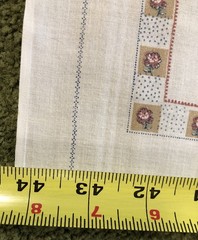 Veg Joan Kessler Concord Fabrics Cotton Panel Cream Floral Animals 44”x43”