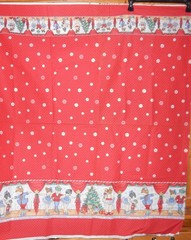 Daisy Kingdom Nutcracker Ballerina Border Christmas holiday fabric ballet red