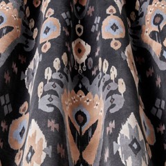 1.5m iLiv Kasbah Anthracite Ikat Soft Velvet Fabric Cushion Curtain Upholstery