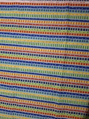 VTG Colorful Striped w/dots Fabric Norm Lambert for General Fabrics cotton NEW