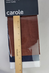 Carole Fabric Upholstery Sample Book Velvet Solids Touch Of Luxury 5×9 #6246