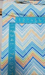 White Aqua orange Lime green Chevron Piece of Swim Fabric 1.5 yds X 82″w