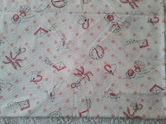 Vtg Wamsutta Pink White Seersucker Fabric Beach Theme Palm Trees 5 O’Clock 3 Yds
