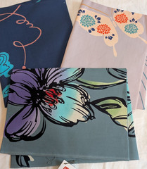 3 Pieces Japanese Yukata Cotton Fabric Hand Dyed 14.76″ Wide x 36″ Each Gorgeous