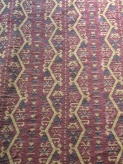 REVERSIBLE 2 Yds Southwestern Tribal Chenille Fabric – Kilim Aztec Jacquard