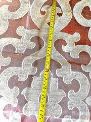 ROBERT ALLEN Designer Sample Damask Sheer Fabric Set / 2 Ivory Off-White Shiny