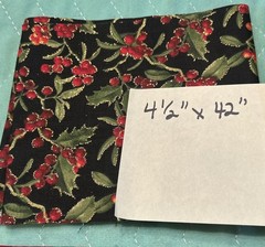 Assorted Lot Christmas Poinsettia Print & Solid Fabric Material 6 Diff Fabrics