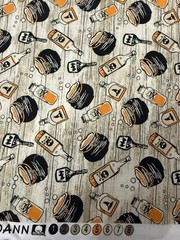 Cotton Fabric Halloween Bottles Cauldron Poison 53”