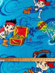 Fleece DISNEY’S JAKE’S TREASURE HUNT Printed Fabric / 58″ Wide/ Sold by the yard