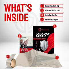 Faraday Fabric & Tape Kit (1 Yard | 44″X36″) – Copper-Nickel Shielding for RFID