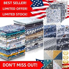 Durable 10×10 Inch Cotton Fabric Bundles – Assorted Patterns for Quilting