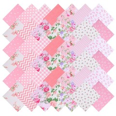 42Pcs Pink Charm Packs for Quilting 100% Cotton Fabric Squares 5 x 5Inch Pre-…