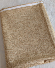 Hobby Lobby Cotton Quilt Fabric Tan Tone on Tone Paisley 44″ W x 1¾ Yards