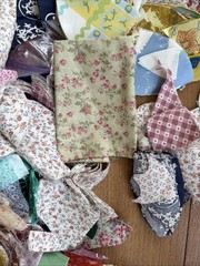 Vintage Cotton Fabric Scraps For Crumb Quilts & Crafts Junk Journal 5 Pounds LOT
