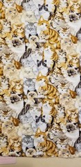 BTHY REALISTIC CUDDLE CATS KITTENS PETS ANIMALS New Cotton Fabric