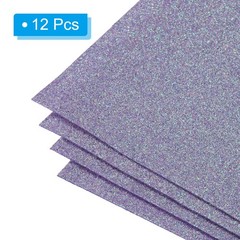 Soft Felt Sheets Glitter Self Adhesive Light Fiber Purple 11.8″x7.8″ 12pcs