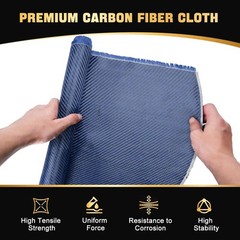 BARTOO 4.9ft x 12″ Carbon Fiber Cloth Roll, 2 x 2 Twill Weave 3k/220g High St…