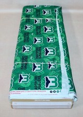 Hartford Whalers ~ Logo On Logo Pattern NHL Cotton Fabric 1/4 Yard 9” X 44”