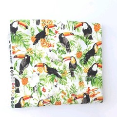 Oasis Fabrics “ISLE” Toucans Pineapple Tropical Cotton 45″×2 Yds #60-130