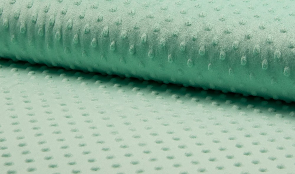 Supersoft Dimple Dot Cuddle Soft Fleece Fabric – 150cm wide – MINT GREEN plush