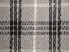 Grey Black White Large Bentley Plaid Homespun Quilt Home Decor Sewing Fabric