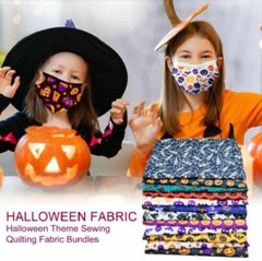 Halloween Cotton Fabric Decor Charm 40 Pcs Pack Lot 5″ SQUARES Quilting Pre-Cut