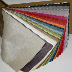 FABRIC SAMPLE BOOK Multicolor KINDRED LINEN Textured 30pcs LOT Faux Linen Solids