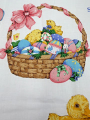 Cranston Print Works Spring Fever Easter Appliques Cotton Fabric Panel Sewing