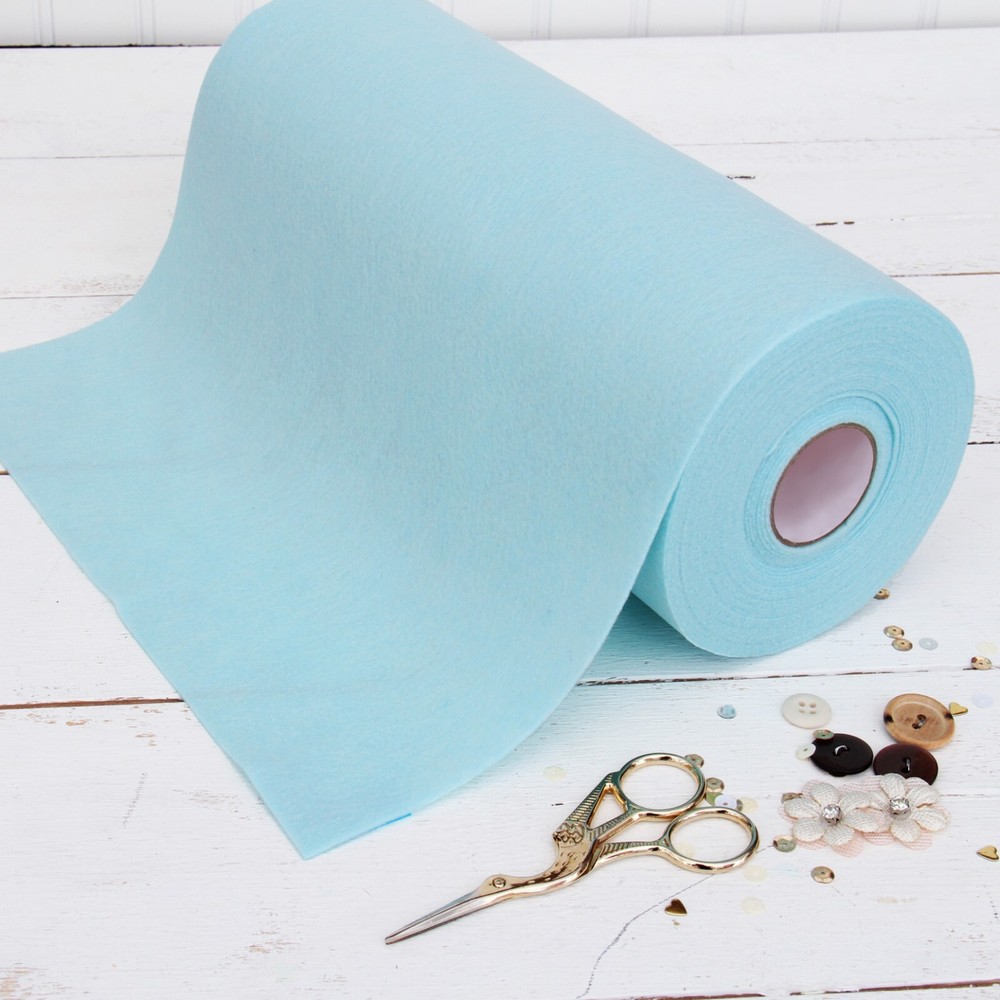 Premium Felt Roll – 12″ x 10yd – Lt. Aqua – Soft Wool-Like 1.2mm Thick