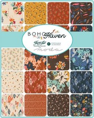 Boho Haven Moda Charm Pack 42 100% Cotton 5-inch Precut Cotton Fabric Squares