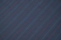 Vintage Navy Pinstripe Wool – 100% Virgin Wool – 265g – Alternate Red & Blue