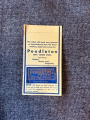 Pendleton Wool Fabric Remnant Navy Tweed