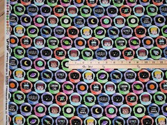 Lift Off Space Galaxy I’m an Astronuat Planets Rockets Fabric 1/2 Yard #12602