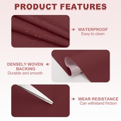 Synthetic leather sheet 63×39.4in, PU vinyl fabric, for red wine