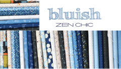 Moda BLUISH Zen Chic MINI CHARM PACK 42- 2 1/2″ squares QUILT FABRIC