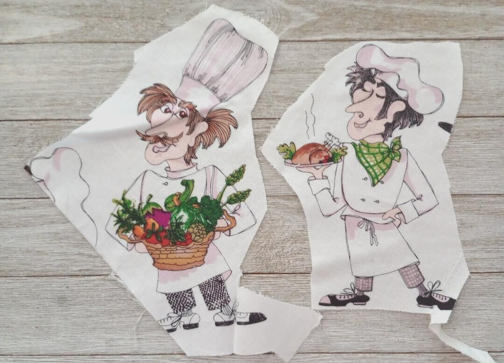 loralie chefs fun fabric length 8 & 6.5 inch tall #1016 new