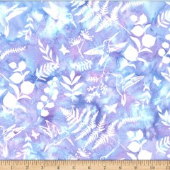 Hoffman Batiks Fabric – Bali Batik – Periwinkle Fern Garden #W2584-139